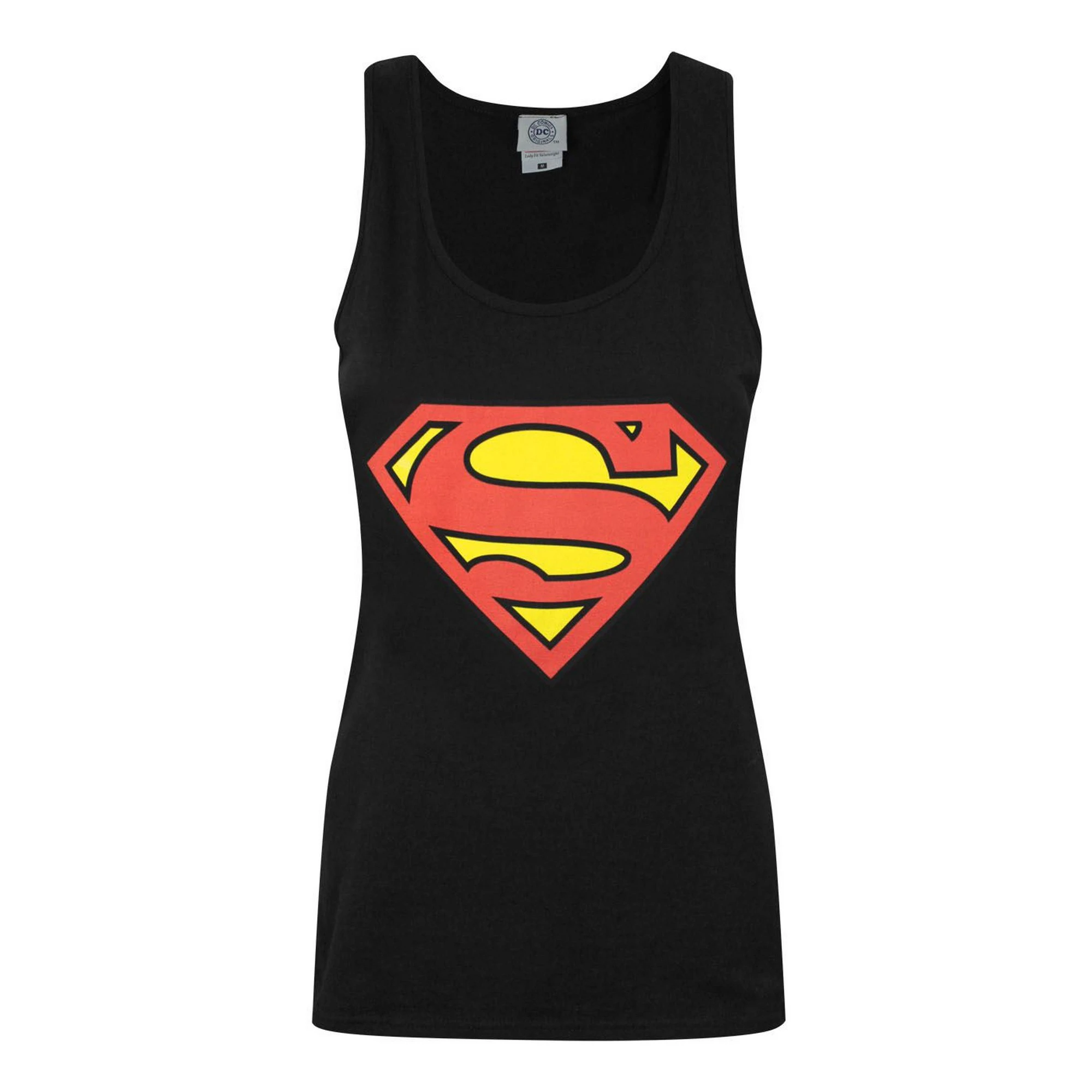 Superman Womens Shield Logo Vest (Black) - NS4226