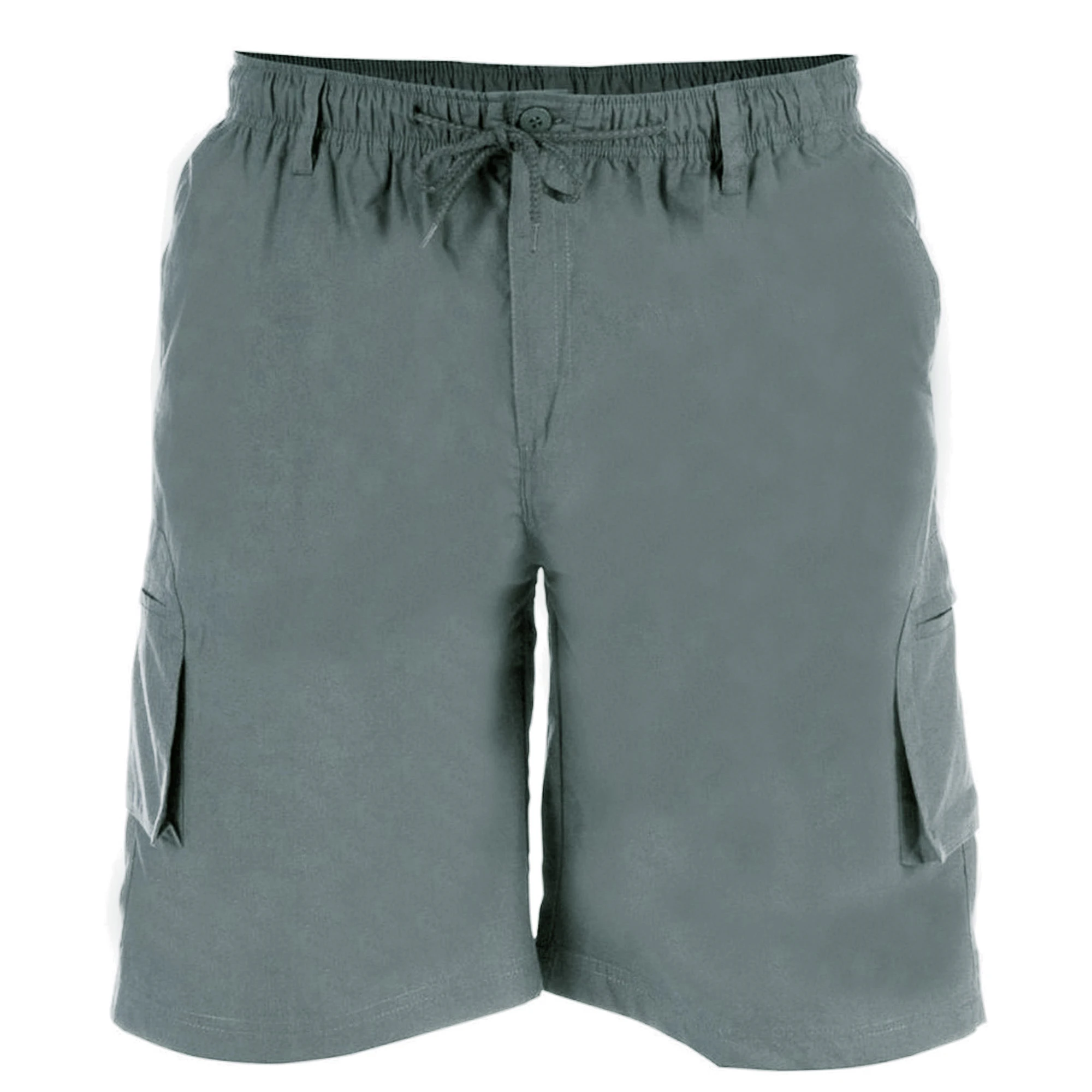 D555 Mens Kingsize Nick Shaped Leg Cargo Shorts (Grey) - DC231