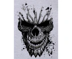 Grindstore Mens Carved Skull Vest Top (Grey) - GR3108