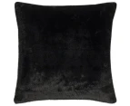 Paoletti Stanza Faux Fur Cushion Cover (Jet Black) - RV3268