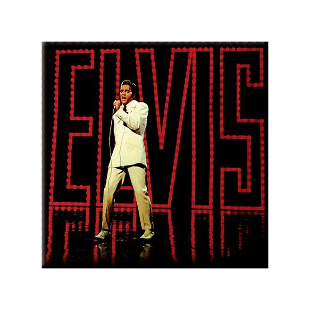 Elvis Presley 68 Special Fridge Magnet (Black/Red) - RO8783