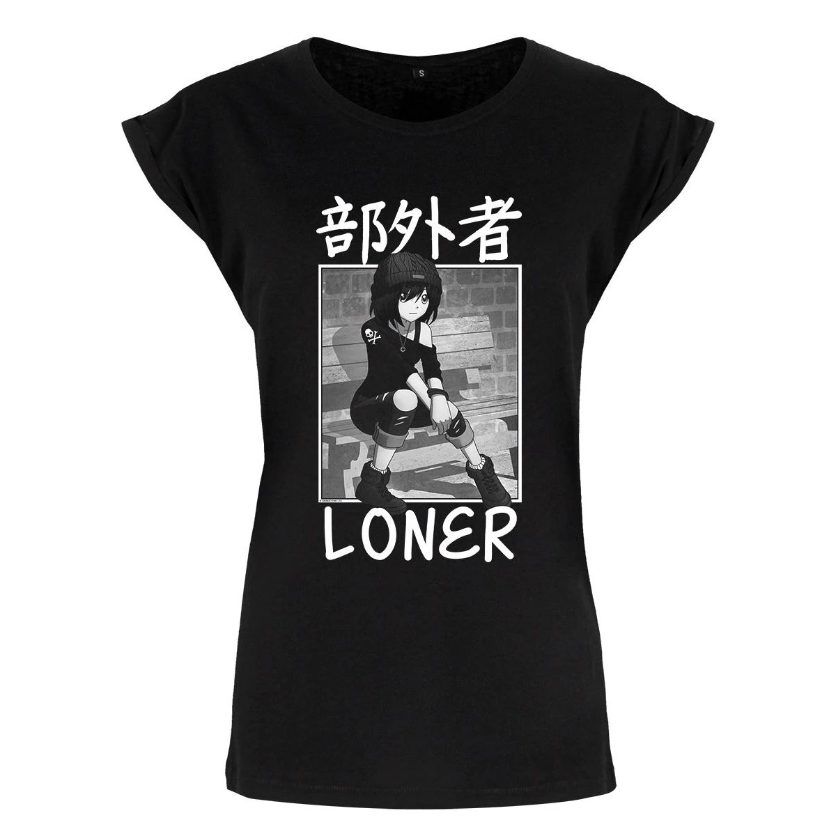 Tokyo Spirit Womens Loner T-Shirt (Black) - GR3707