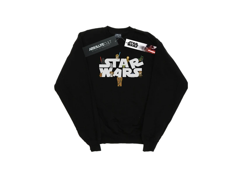 Star Wars Womens Kiddie Logo Sweatshirt (Black) - BI37858