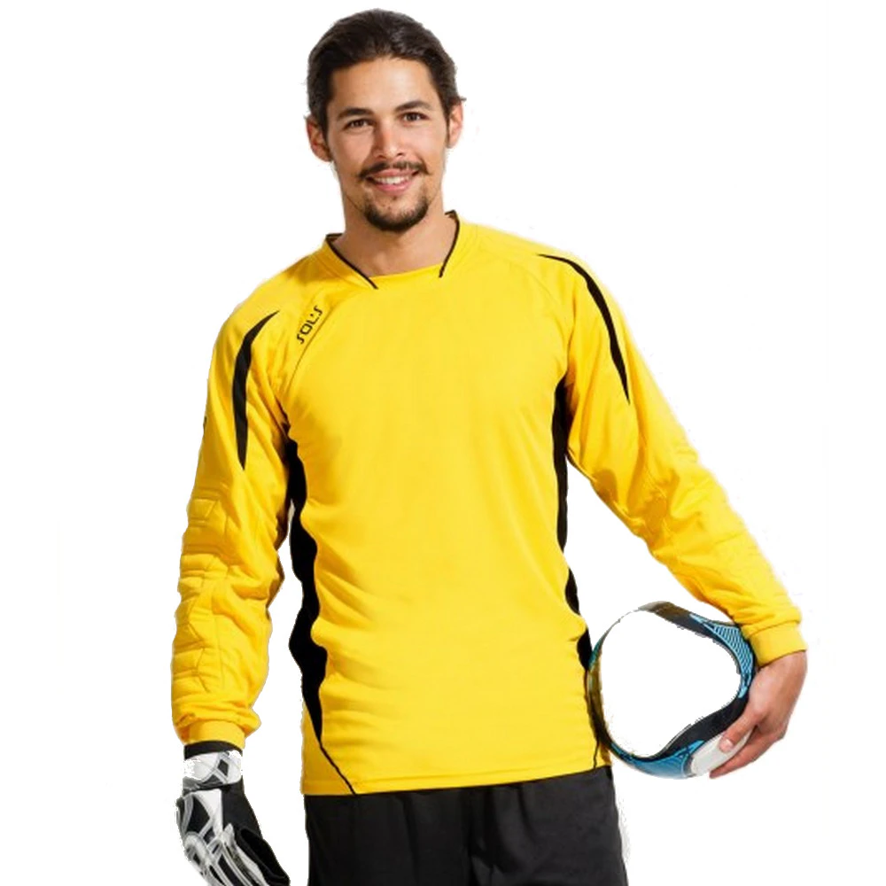 SOLS Mens Azteca Long Sleeve Goalkeeper / Football Shirt (Lemon/Black) - PC467