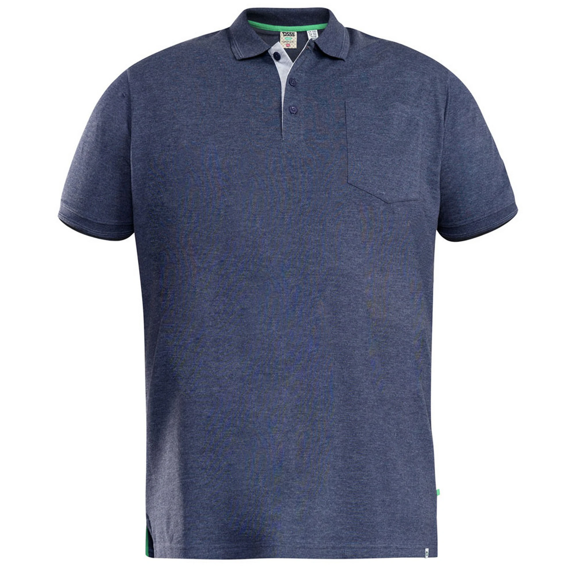 D555 Mens Grant Kingsize Pique Polo Shirt (Denim) - DC106