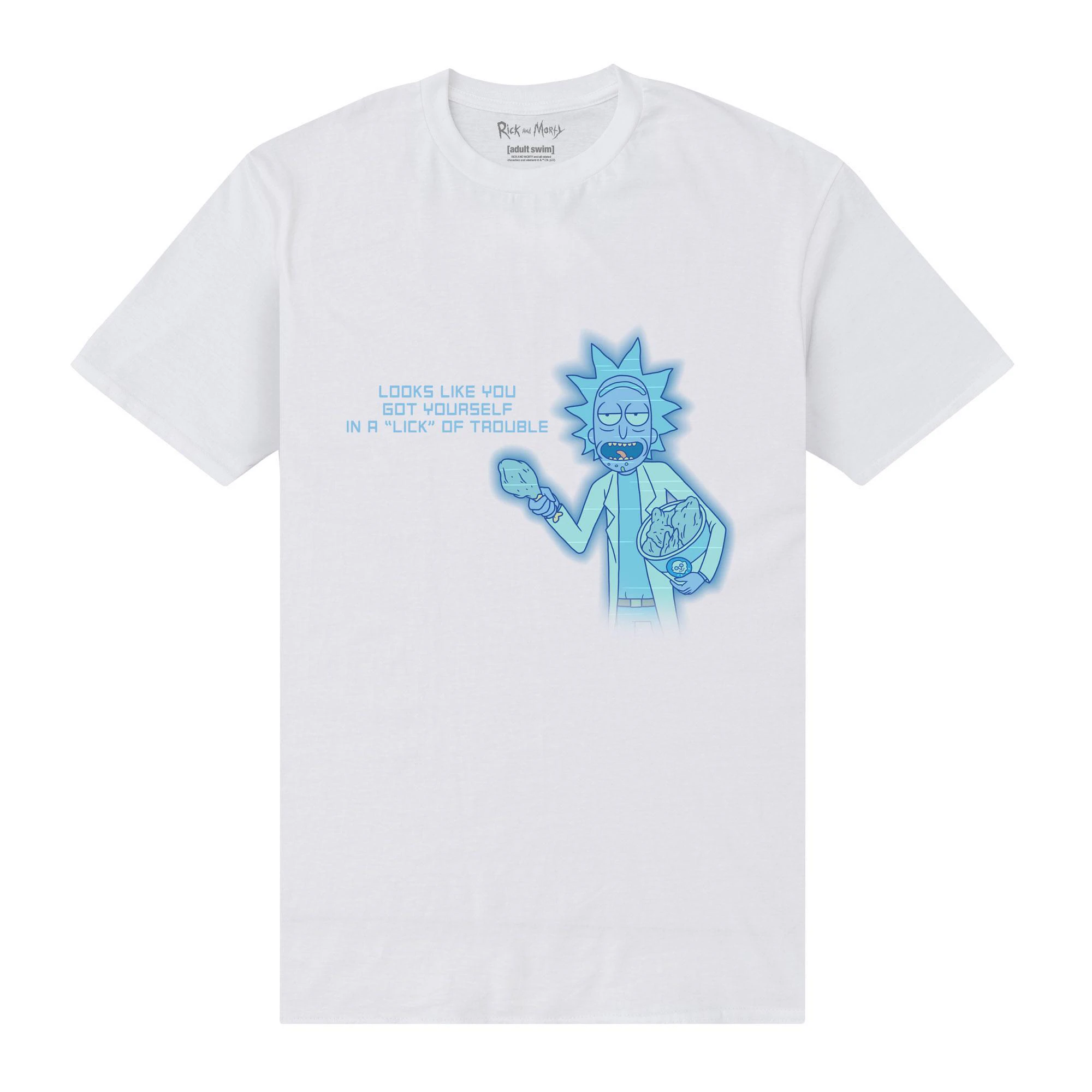 Rick And Morty Unisex Adult Lick T-Shirt (White) - PN307