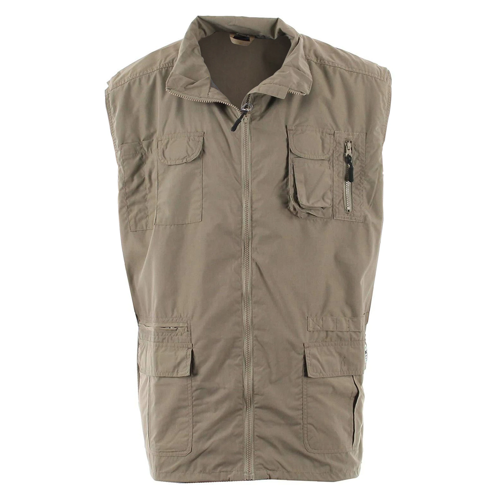 D555 Mens Enzo Kingsize Multi Pocket Hunting Waistcoat (Walnut) - DC200