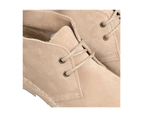 Roamers Womens Real Suede Unlined Desert Boots (Light Taupe) - DF209