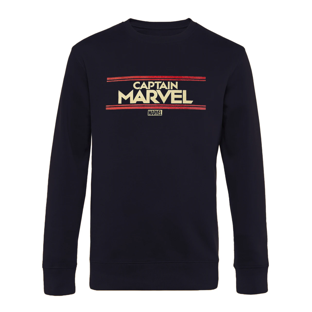 Marvel Captain Marvel Womens Letters Sweatshirt (Black) - NS5454