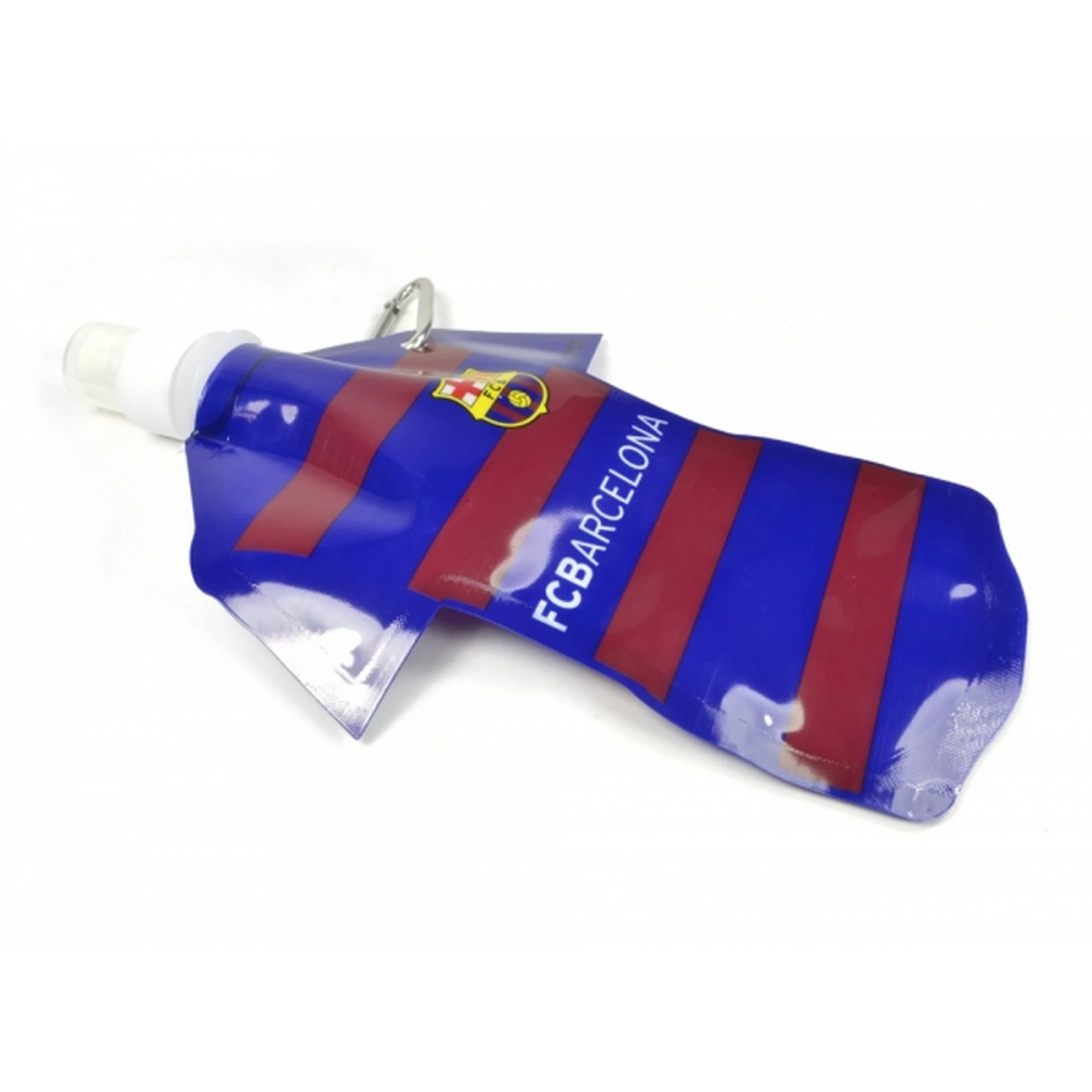 FC Barcelona Official Football Flat Sports Water Bottle (350ml) (Blue/Burgundy) - BS677