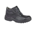 Grafters Mens Padded Collar D-Ring Chukka Safety Boots (Black) - DF1242