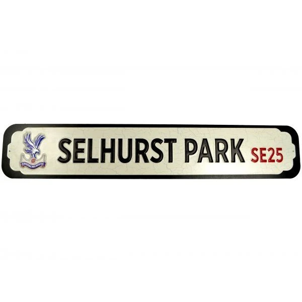 Crystal Palace FC Deluxe Selhurst Park SE25 Metal Plaque (Black/Silver) - BS3523