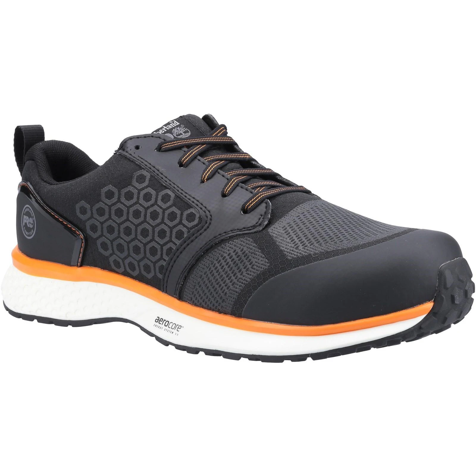 Timberland Pro Mens Reaxion Composite Safety Trainers (Black/Orange) - FS7594