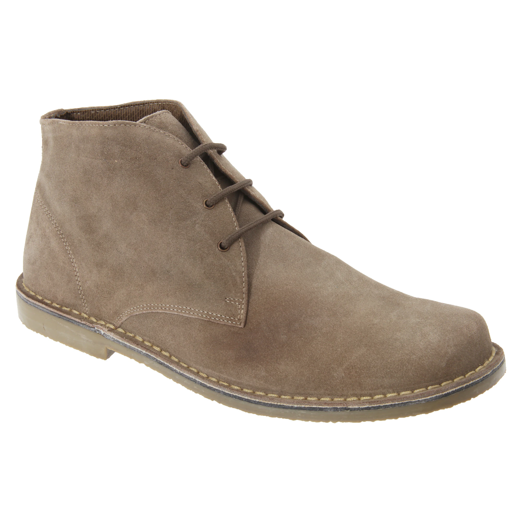 Roamers Mens Real Suede Fulfit Desert Boots (Sand) - DF227