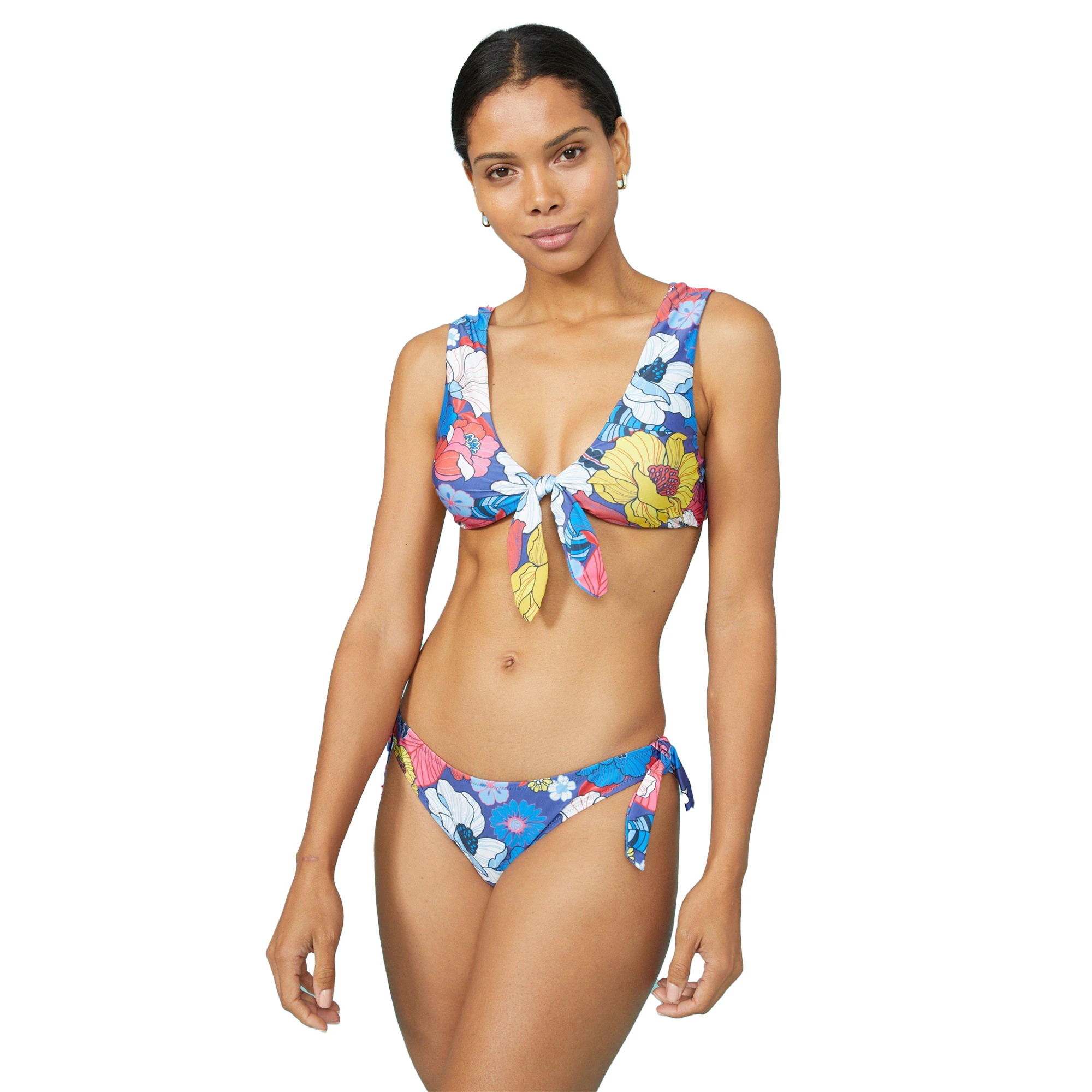 Debenhams Womens Floral Side Tie Bikini Bottoms (Multicoloured) - DH3481