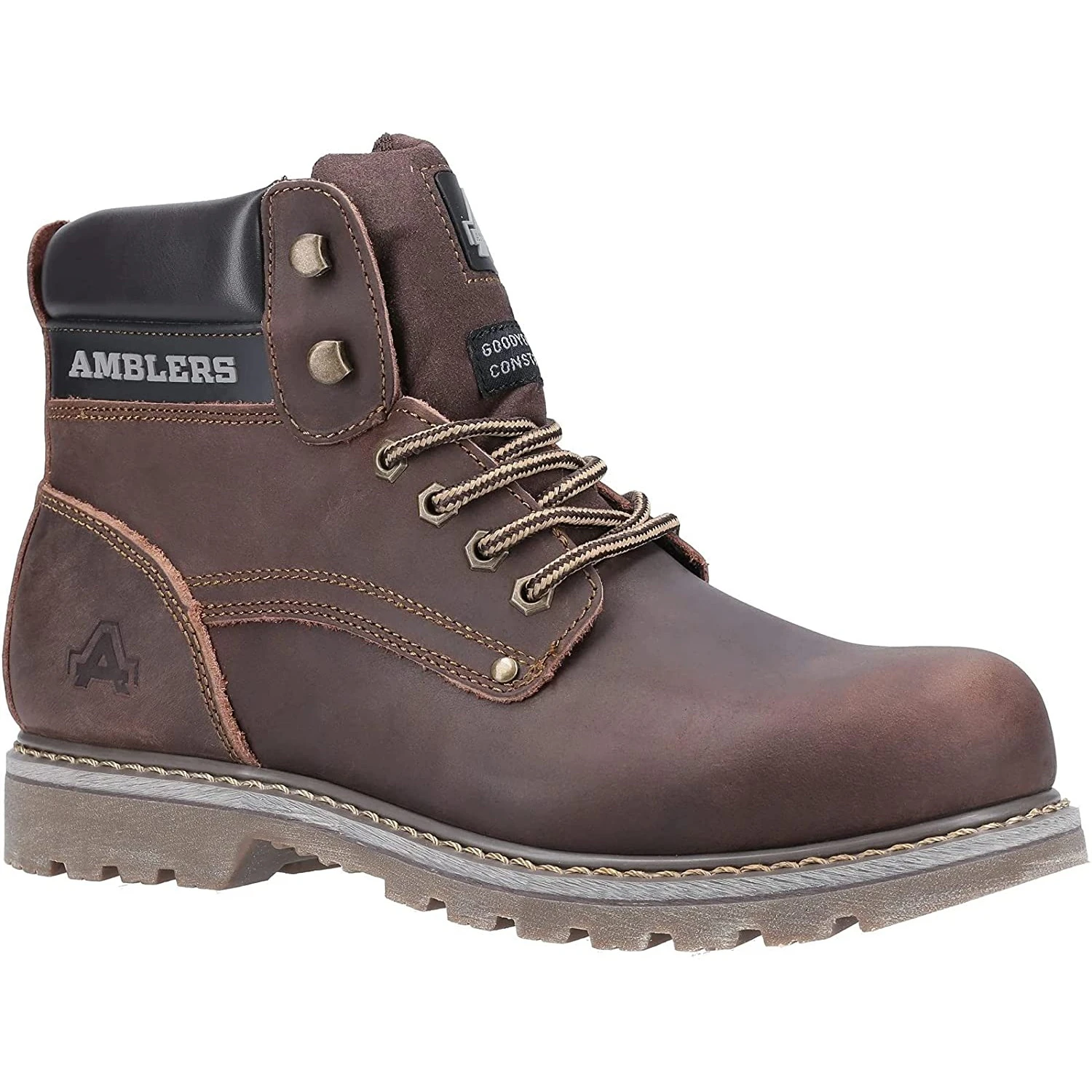 Amblers Dorking Mens Casual Leather Boot / Mens Boots / Mens Boots (Brown Crazy Horse) - FS1053