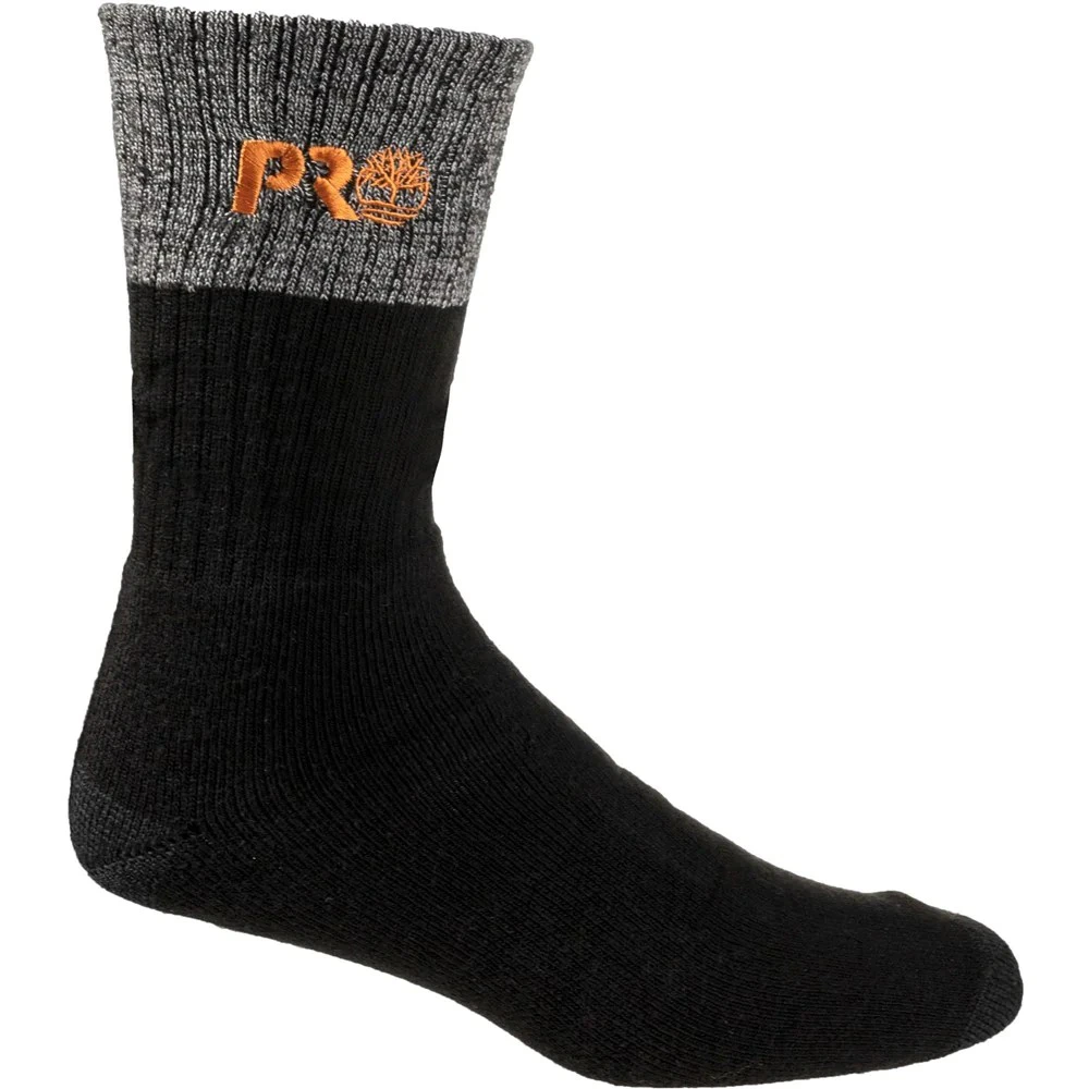 Timberland Pro Mens Colour Block Cushioned Boot Socks (Pack of 2) (Black) - FS10367