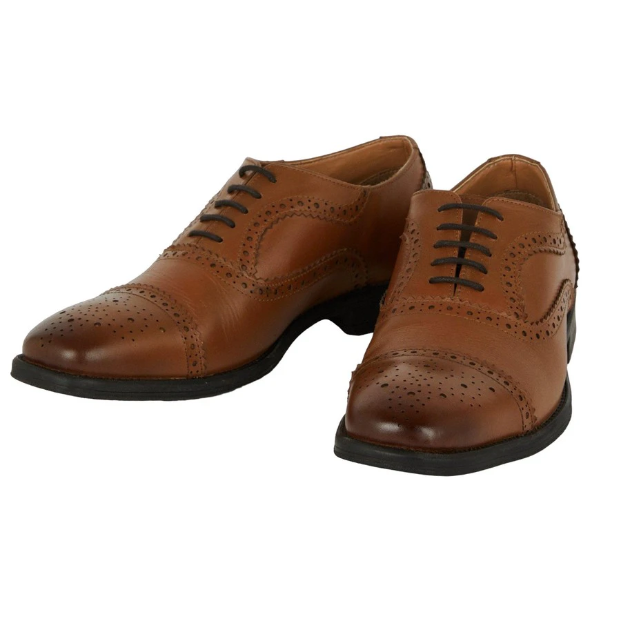 Debenhams Mens Thomas Blunt Leather Brogues (Tan) - DH6325