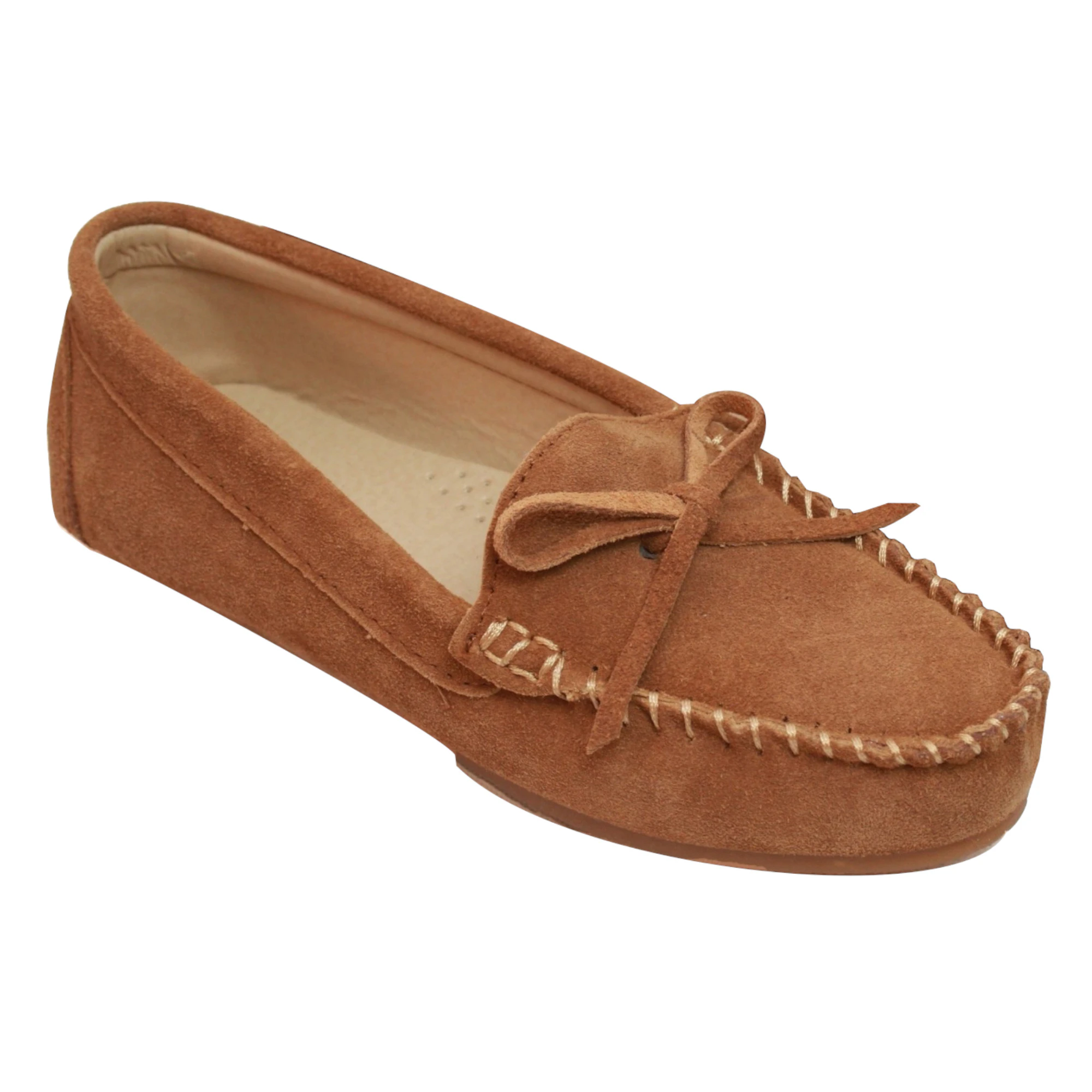 Eastern Counties Leather Womens Suede Moccasins (Chestnut) - EL161