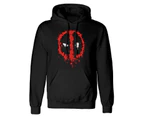 Deadpool Unisex Adult Splat Hoodie (Black/Red) - HE387