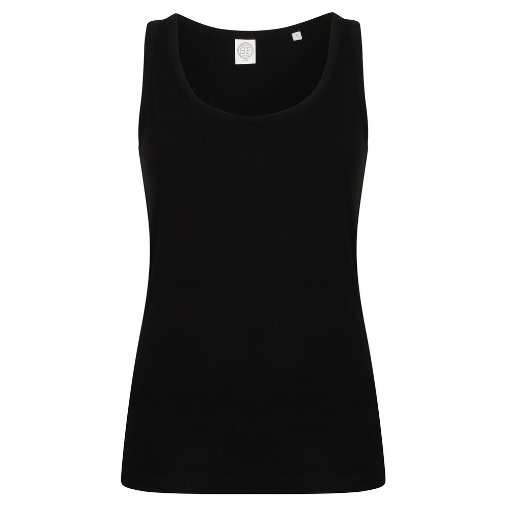 SF Womens Feel Good Stretch Tank Top (Black) - RW9779