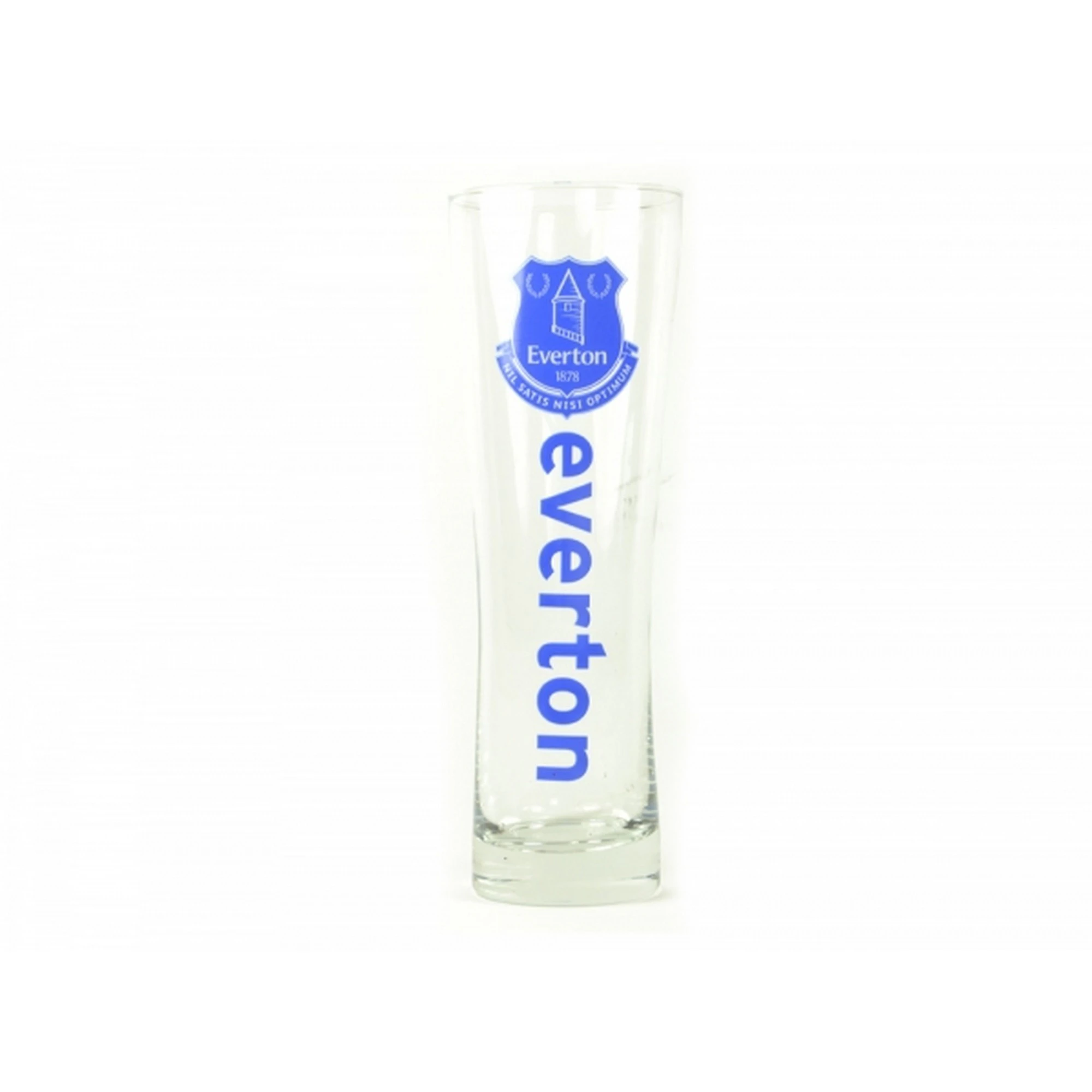 Everton FC Official Football Wordmark Tall Pint Glass (Clear/Blue) - BS364