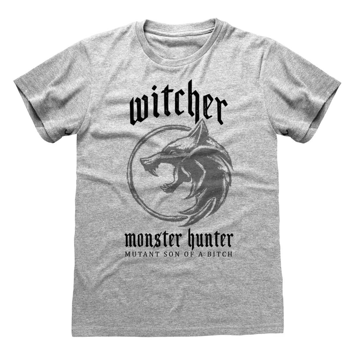 The Witcher Unisex Adult Monster Hunter T-Shirt (Heather Grey) - HE1829