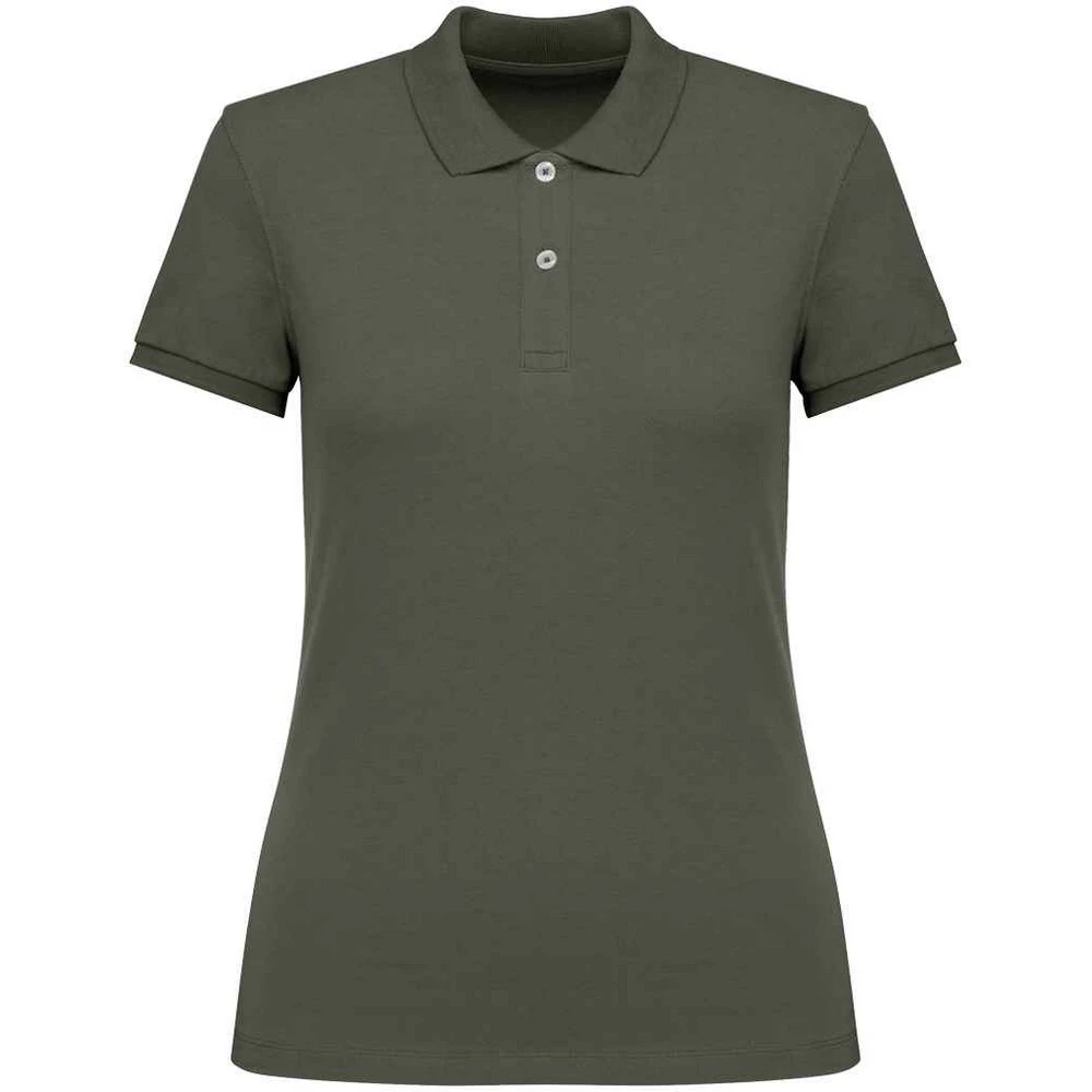 Native Spirit Womens Pique Polo Shirt (Organic Khaki) - PC6099