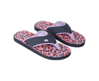 Animal Womens Swish Leopard Print Recycled Flip Flops (Pale Pink) - MW2525