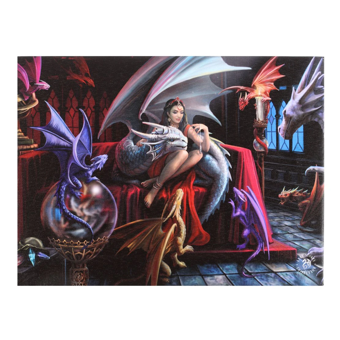 Anne Stokes Dragon Charm Canvas Plaque (Multicoloured) - SD4831