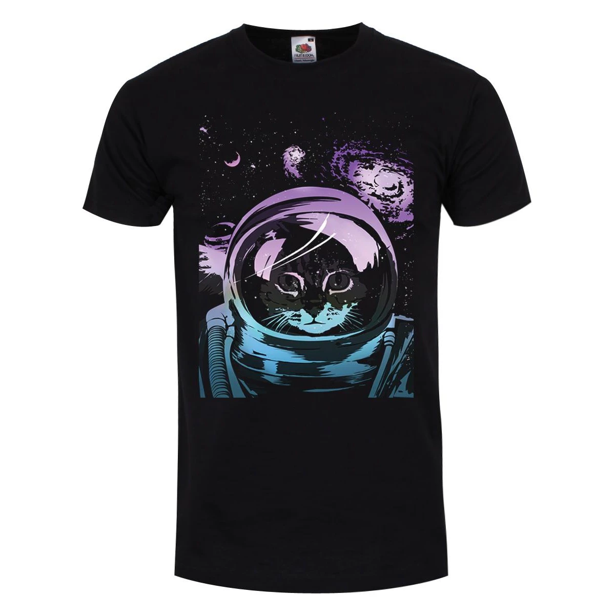 Unorthodox Collective Mens Space Kitten T-Shirt (Black) - GR1373