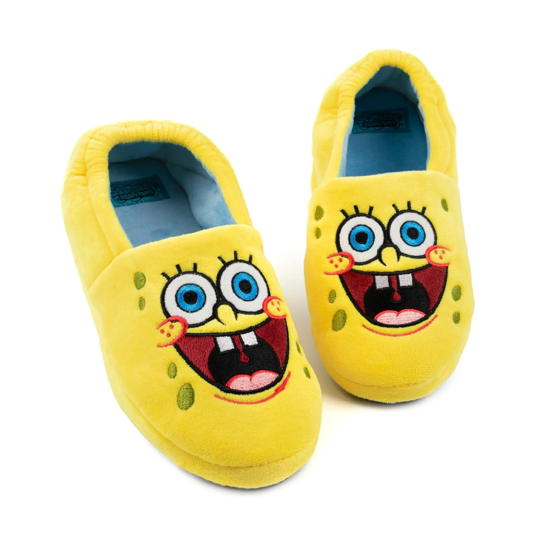 SpongeBob SquarePants Childrens/Kids Face Slippers (Yellow/Blue) - NS7094