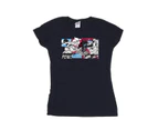 DC Comics Womens Superman Comic Strip Cotton T-Shirt (Navy Blue) - BI39551