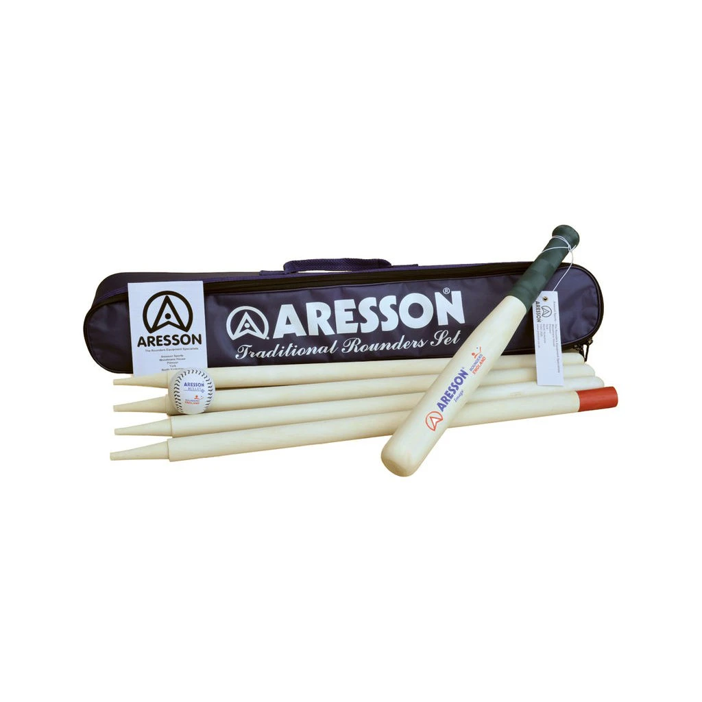 Aresson Traditional Leather Rounders Set (Pack of 6) (White/Green/Blue) - RD1203