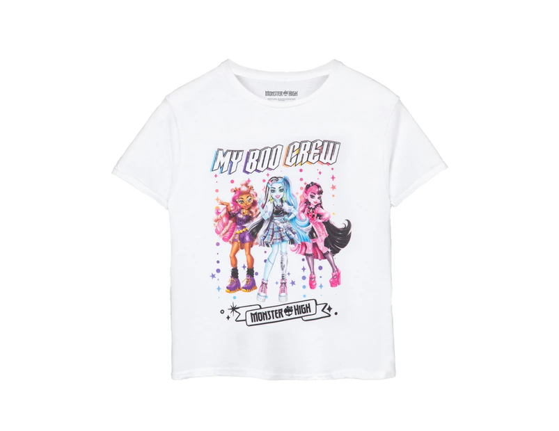 Monster High Girls Boo Crew T-Shirt (White) - NS7703