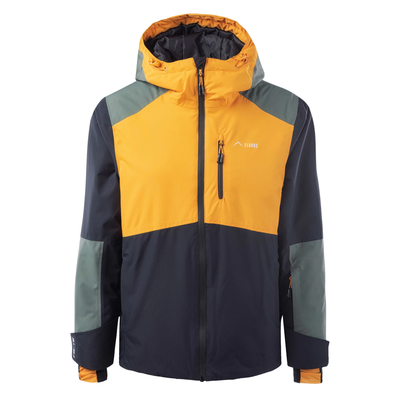 Elbrus Childrens/Kids Bergen Ski Jacket (Black Beauty/Dark Forest/Cadmium Yellow) - IG1521