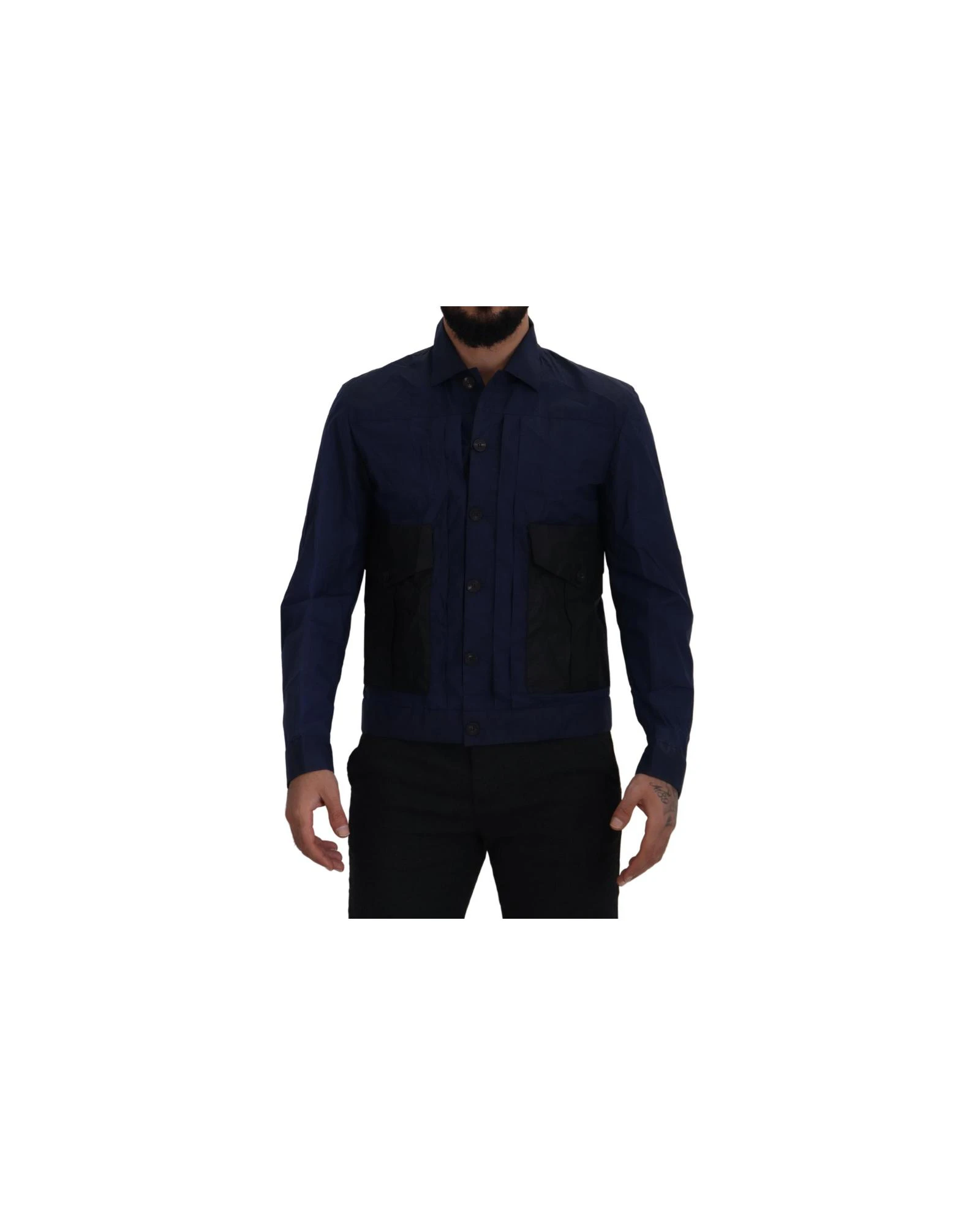 Dsquared2 Svelte Dark Blue Cotton Shirt