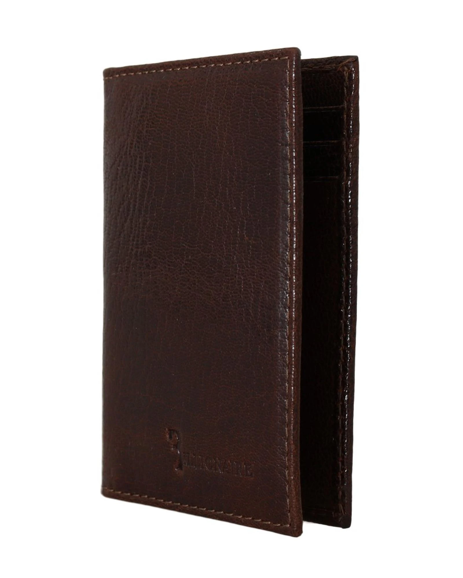 Billionaire Italian Couture Men Leather Bifold Wallet - Brown