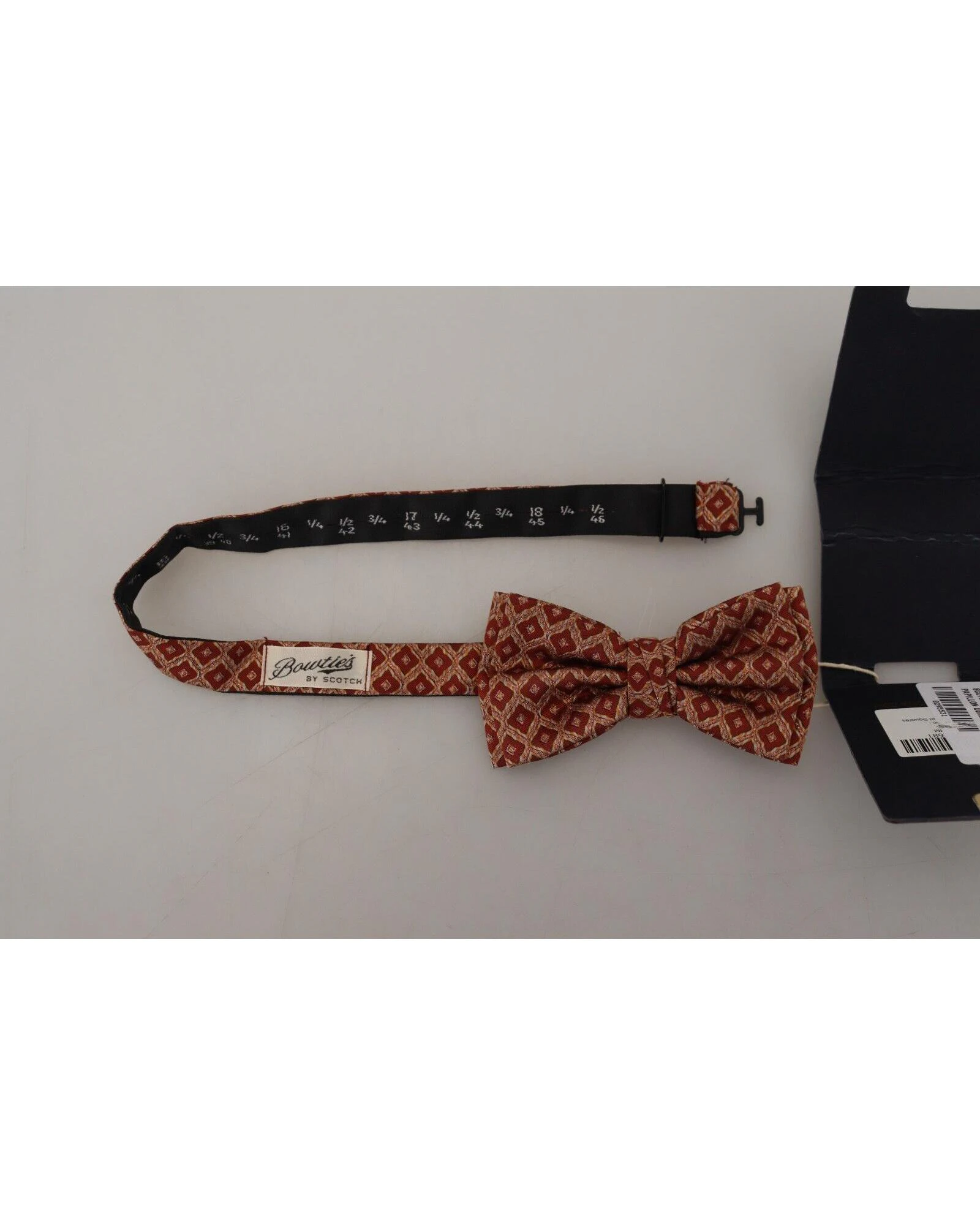 Authentic Silk Tied Bow Tie with Exquisite Multicolor Pattern - Multicolor