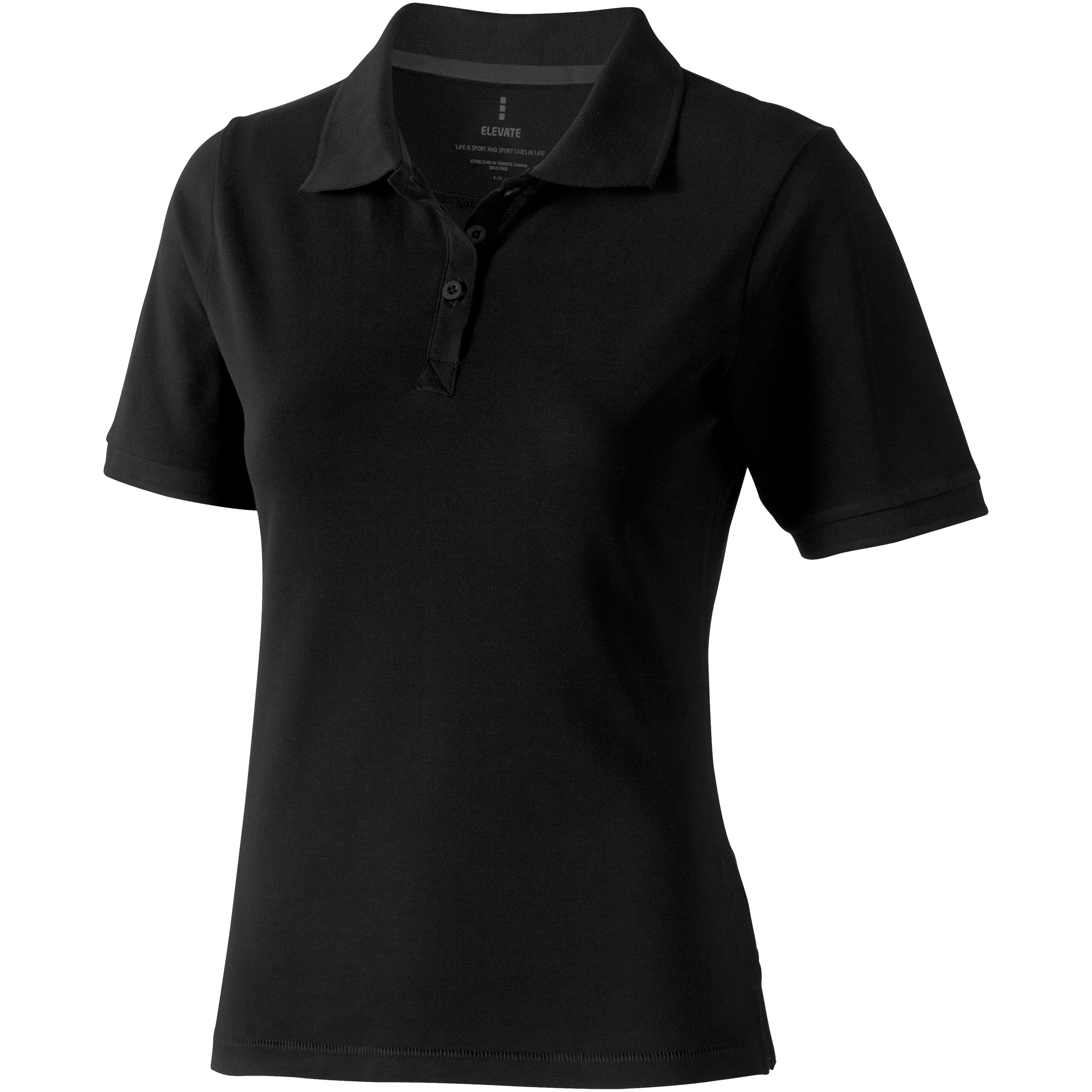 Elevate Calgary Short Sleeve Ladies Polo (Solid Black) - PF1817