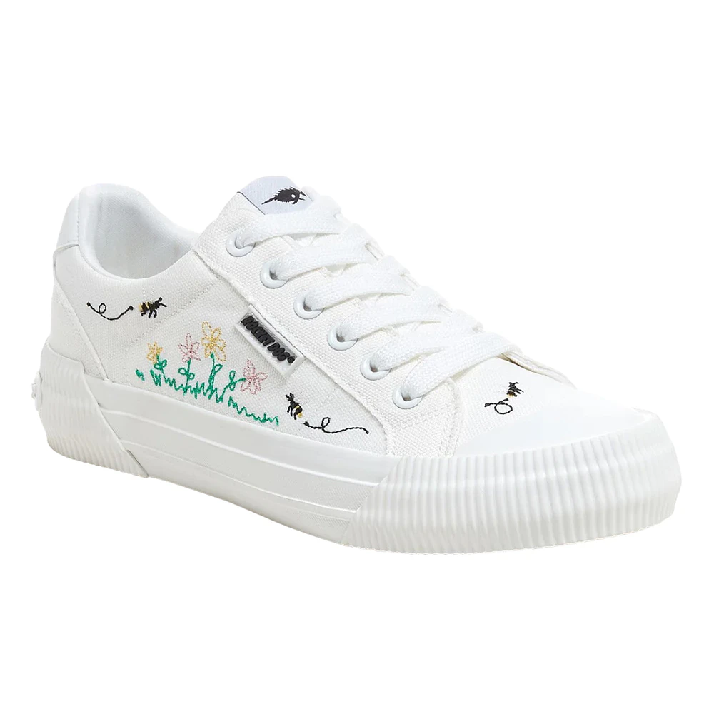 Rocket Dog Womens Cheery 12A Embroidered Trainers (White) - FS10607