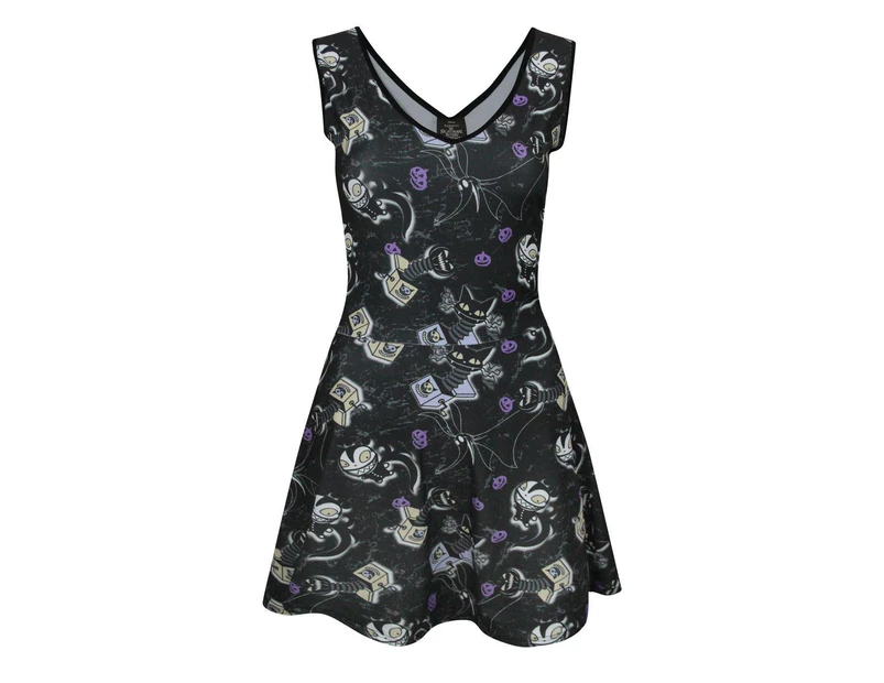 Nightmare Before Christmas Womens Vampire Teddy Dress (Black) - NS4238