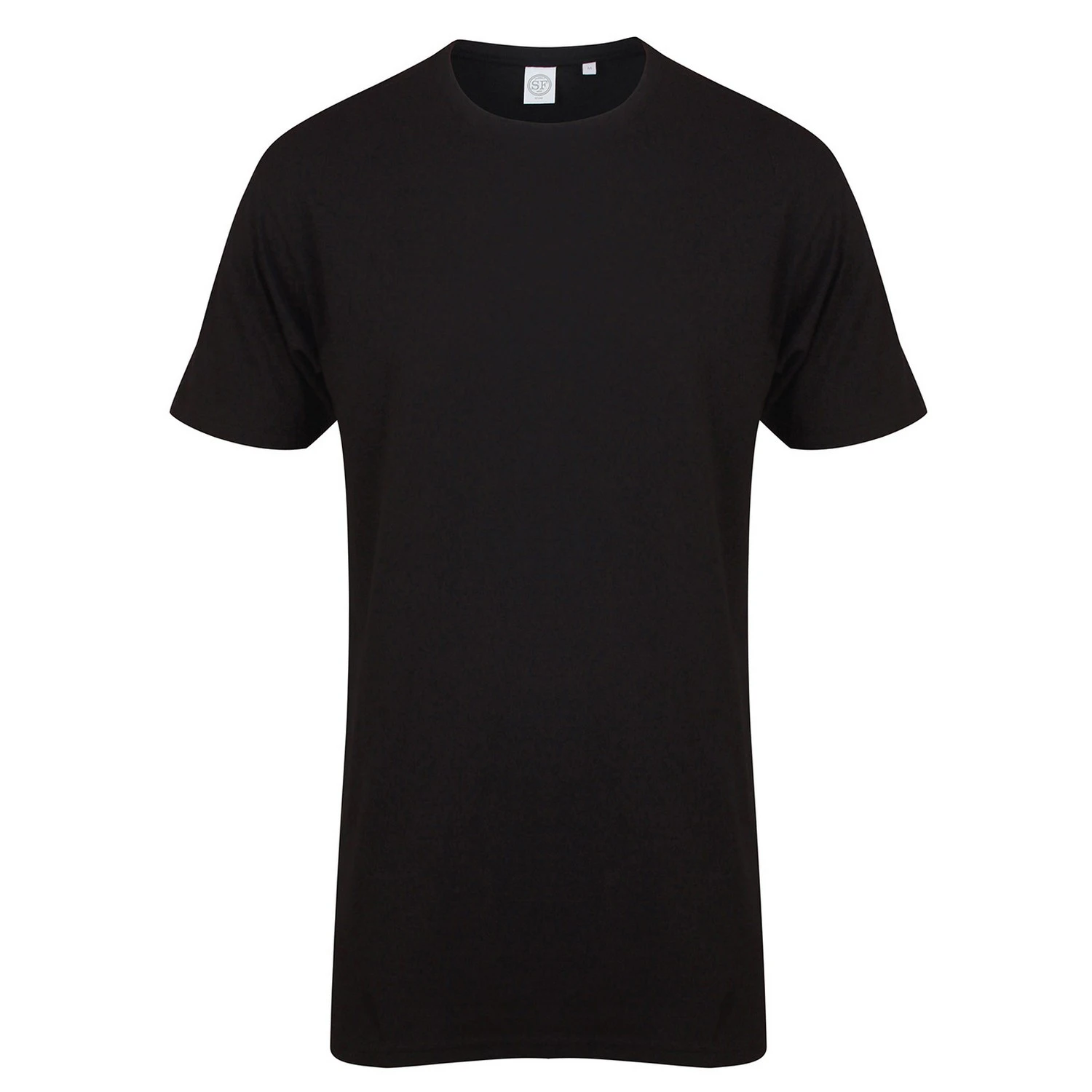 SF Men Mens Dipped Hem Longline T-Shirt (Black) - PC6183