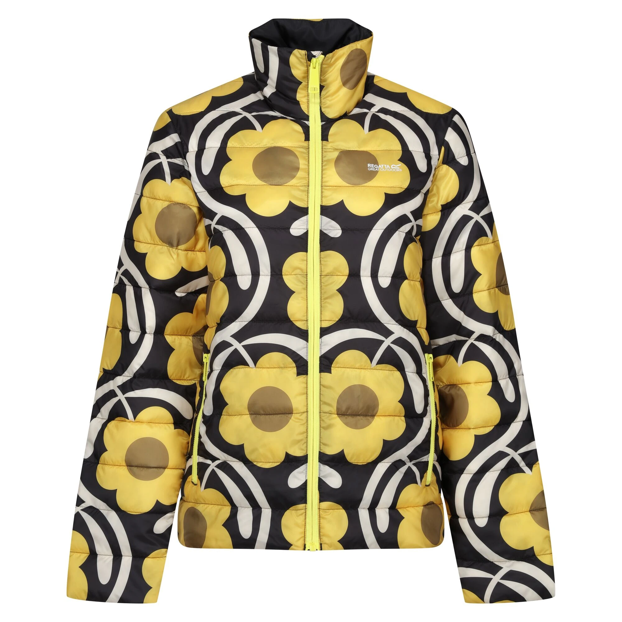 Regatta Womens Orla Kiely Apple Blossom Baffled Jacket (Yellow) - RG10013