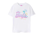 Barbie Womens Palm Tree T-Shirt (White) - NS7605