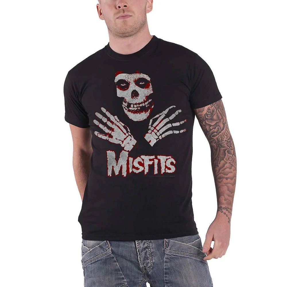 Misfits Unisex Adult Hands T-Shirt (Black) - RO2643