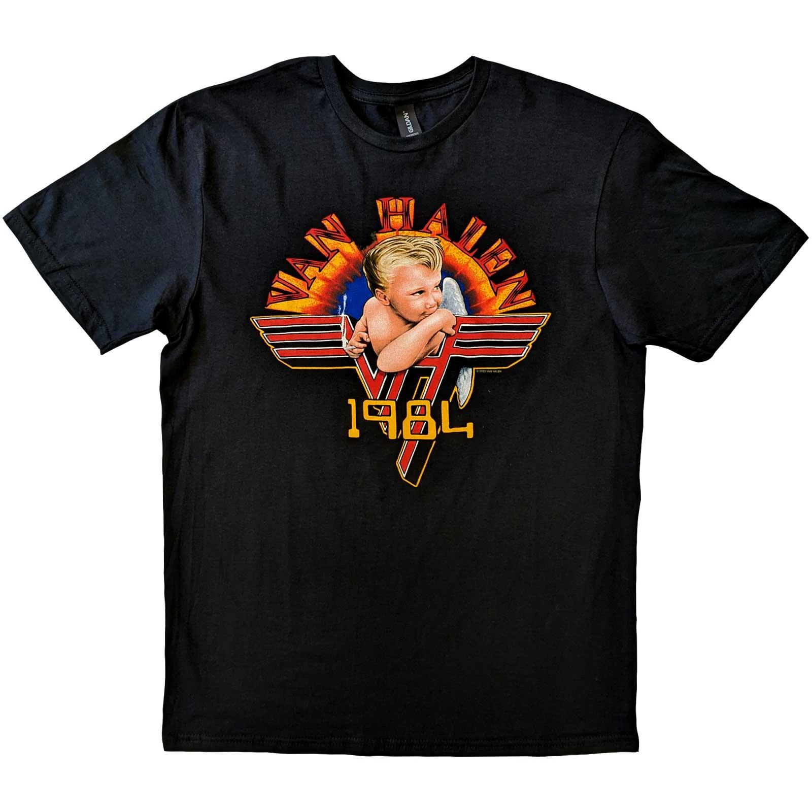 Van Halen Unisex Adult Cherub 1984 Cotton T-Shirt (Black) - RO5386