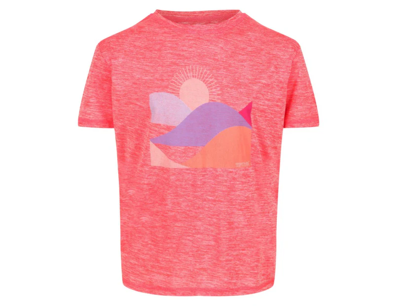 Regatta Childrens/Kids Alvarado VI Marl T-Shirt (Neon Peach) - RG7820