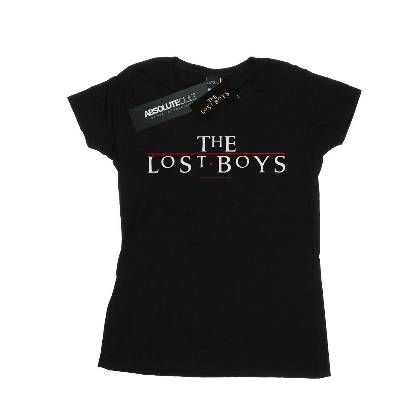 The Lost Boys Womens Text Logo Cotton T-Shirt (Black) - BI51552