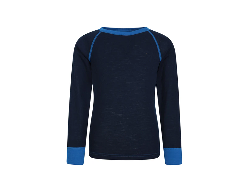 Mountain Warehouse Childrens/Kids Merino II Round Neck Base Layer Top (Blue) - MW393